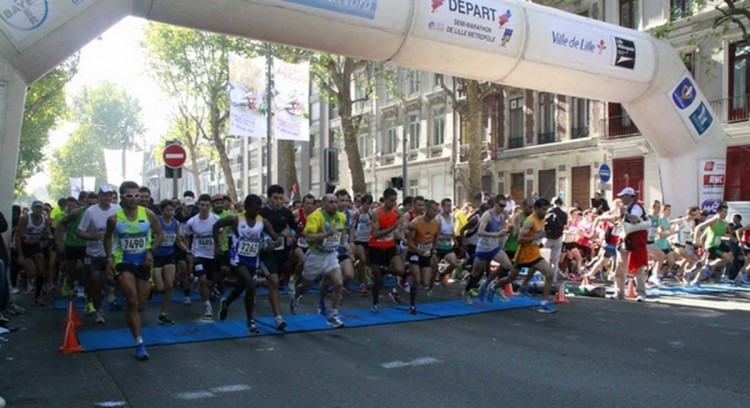 Départ du semi-marathon de Lille